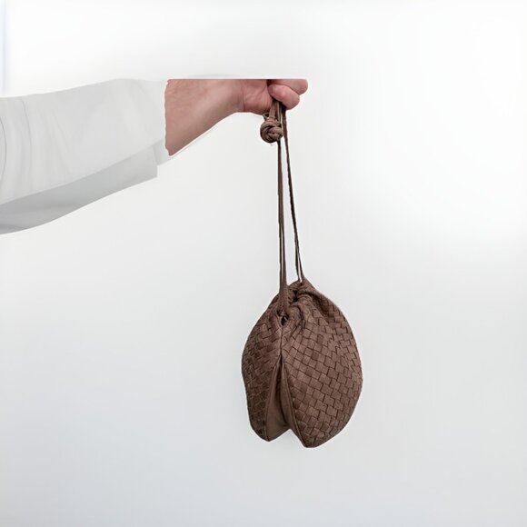 Vintage Bottega Veneta Camel Leather Crossbody Shoulder Bag Italy Authentic - Picture 6 of 8